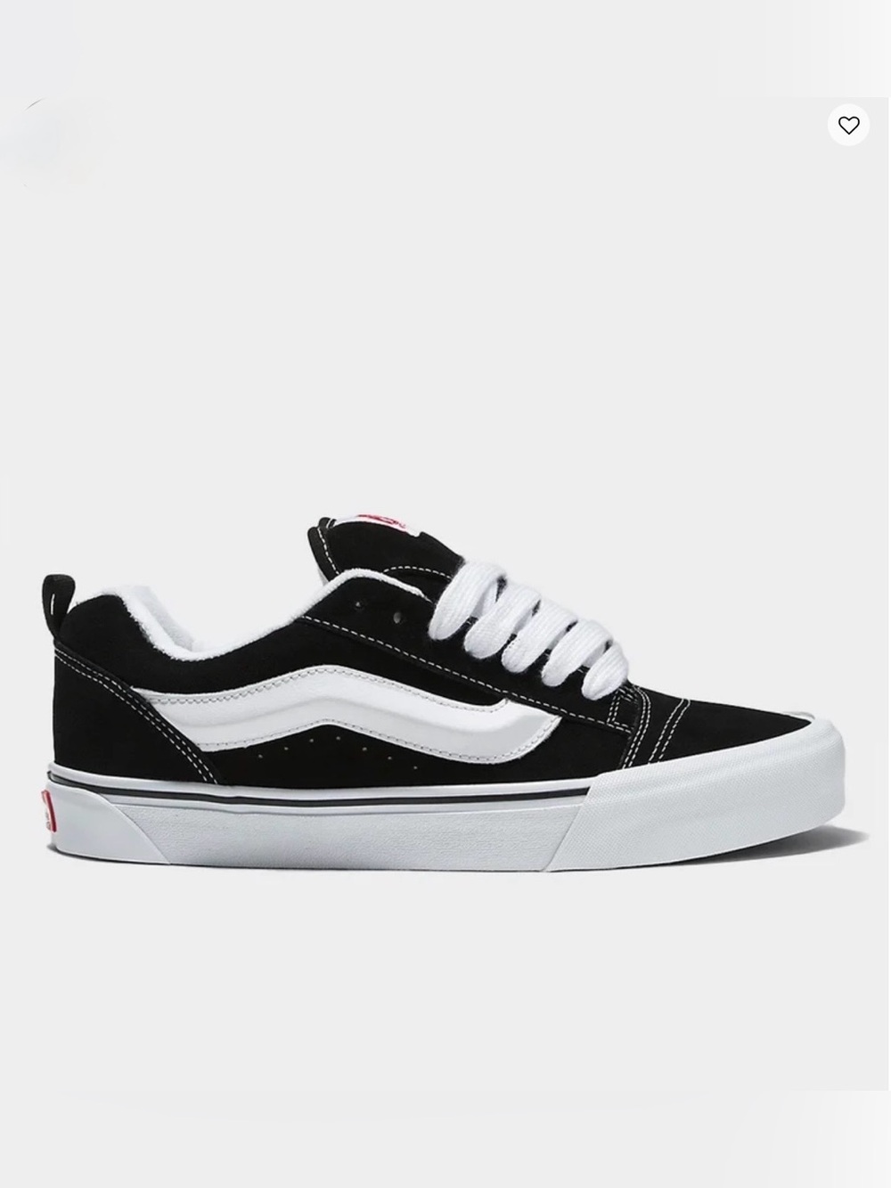 Vans knu School Shoe Black & White